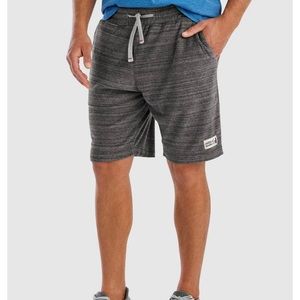 Johnnie-O Shorts Size L Cabana Lounger Terry Cotton Blend Drawcord METEOR GREY